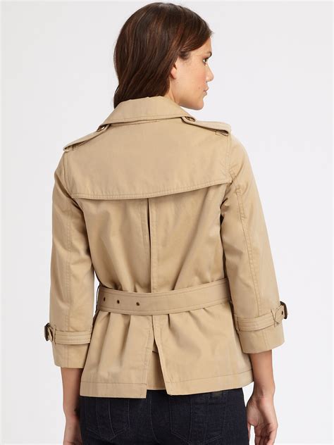 burberry cropped trench coat|burberry brit trench coat women's.